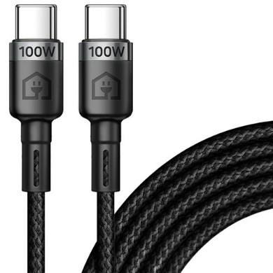 상세설명참조 홈플래닛 E-Marker IC 칩셋 C to C PD 100W 초고속충전 케이블, 2m, 블랙, 1개