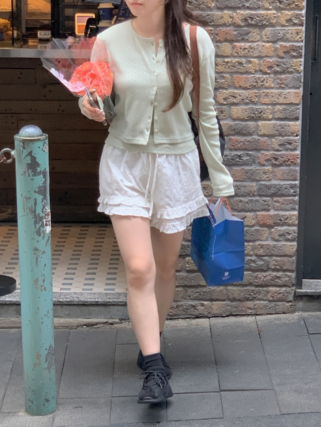 💕URBANE MADE💕 큐피드 펀칭 크롭 아일렛 가디건 세트 (3c) 상세 이미지 110