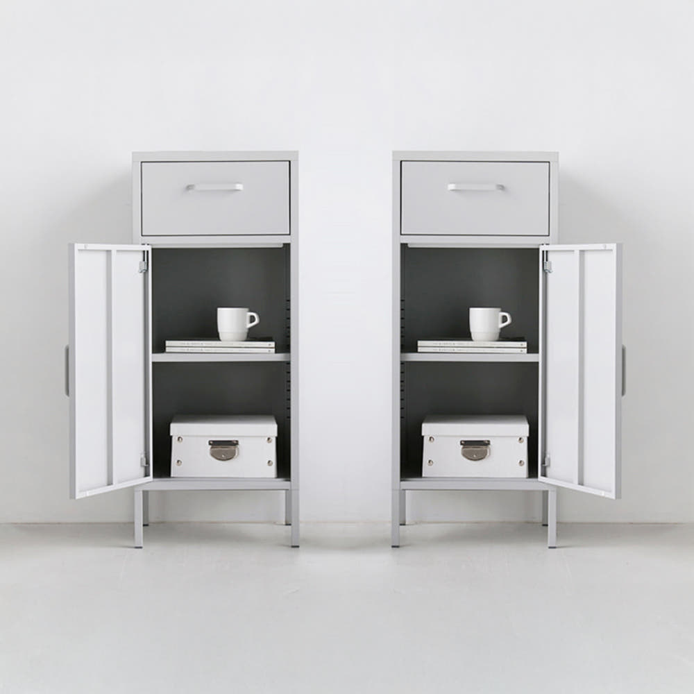 MKB 캐비넷 모던 서랍문 수납장 4251015 425x400x1015mm, 2단, 라이트그레이 1488.8259 - 상세 이미지 3