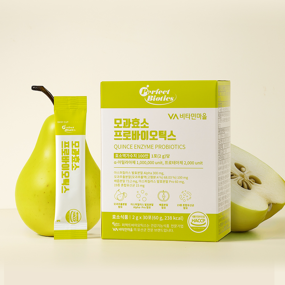 비타민마을 퍼펙트바이오틱스 모과 효소 프로바이오틱스 30포, 1개 - 상세 이미지 2