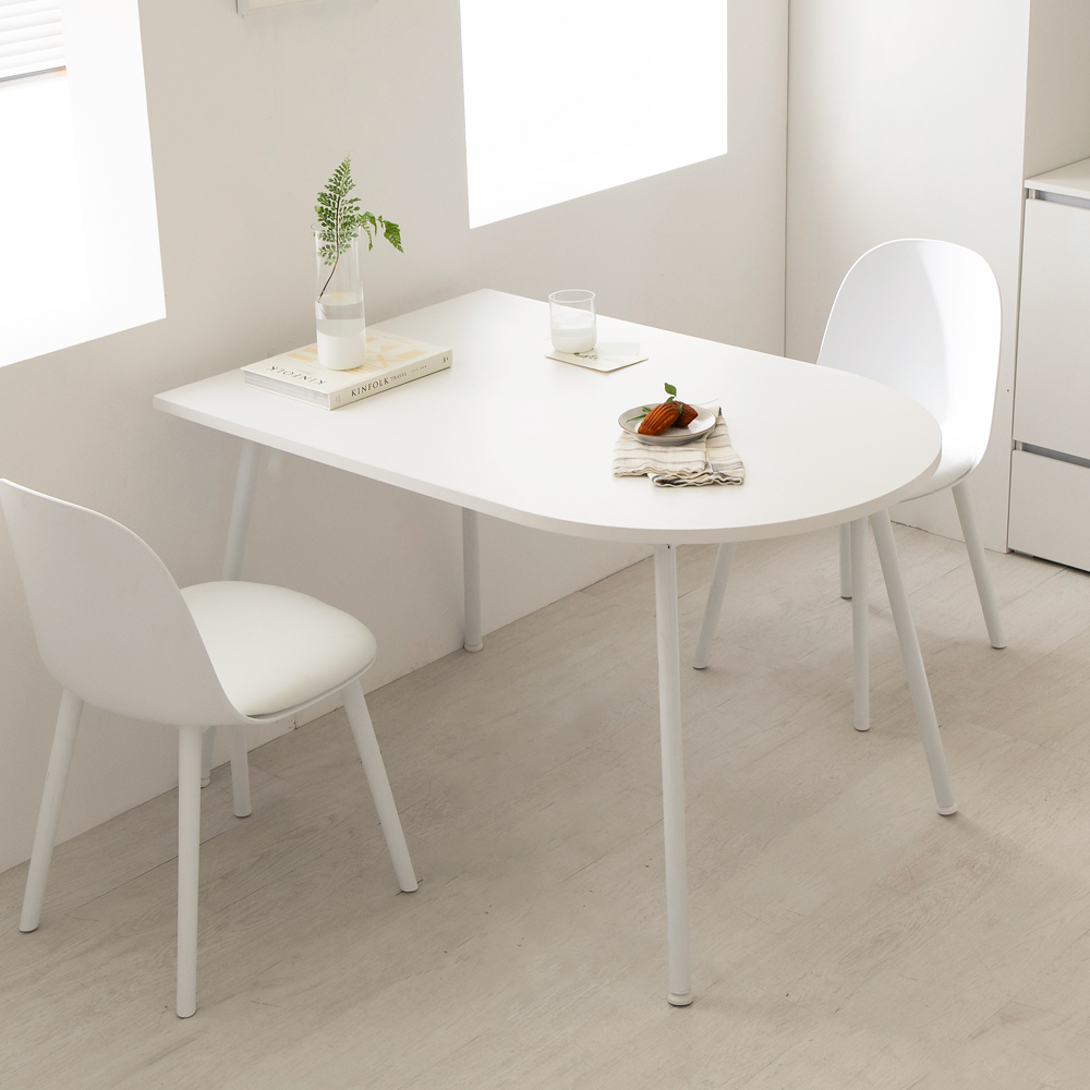 라자가구 메이즈 E0 반타원형 미니 카페 커피 원룸 2인 주방 반원 식탁 테이블 800