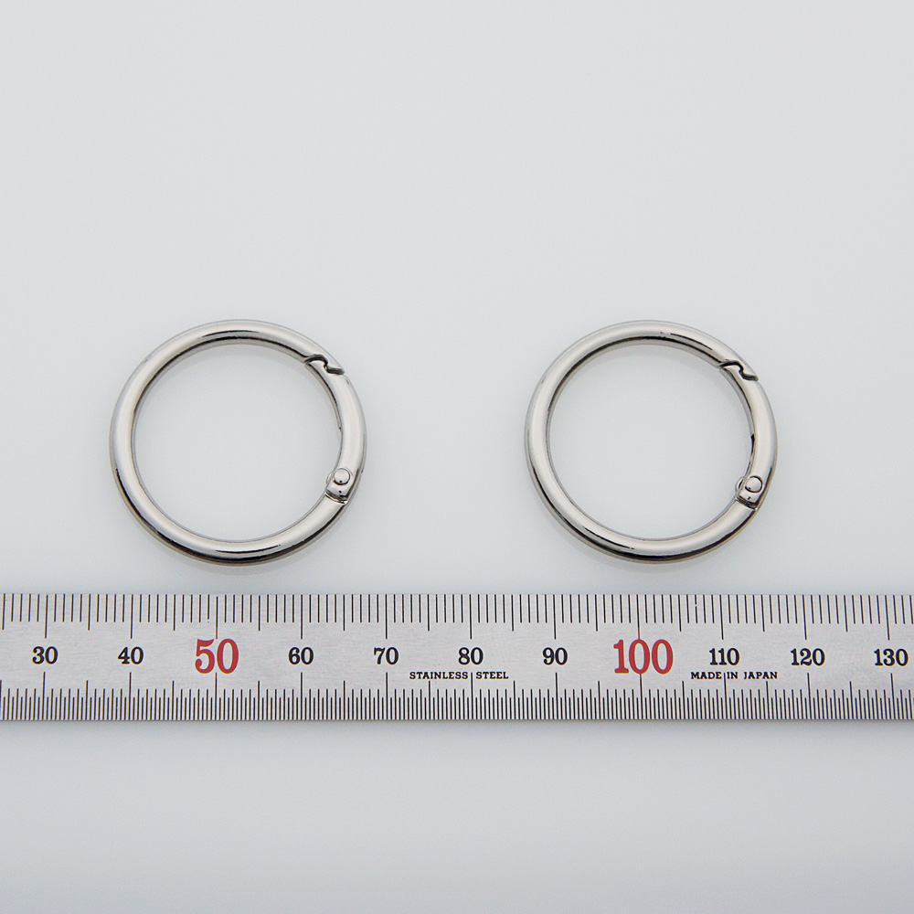 OR18 국산 원터치 오픈형 오링 얇은 링 실버 니켈 25mm 가방 고리 부자재 리버스몰 - 메인 이미지