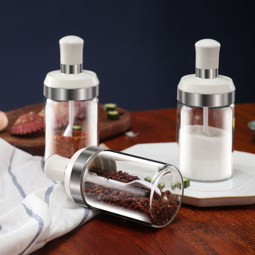 유리 스푼 양념통 설탕 고추가루 조미료통 소금통 250ml - 상세 이미지 4