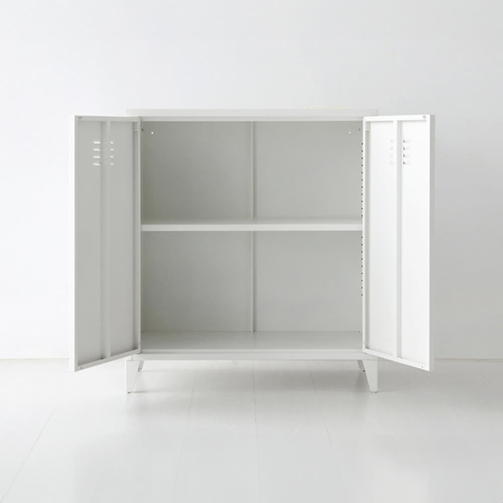 MKB 앤틱캐비넷 세로중 2문 수납장 800x400x900mm, 1단, 다크그레이 2683.0227 이미지 8