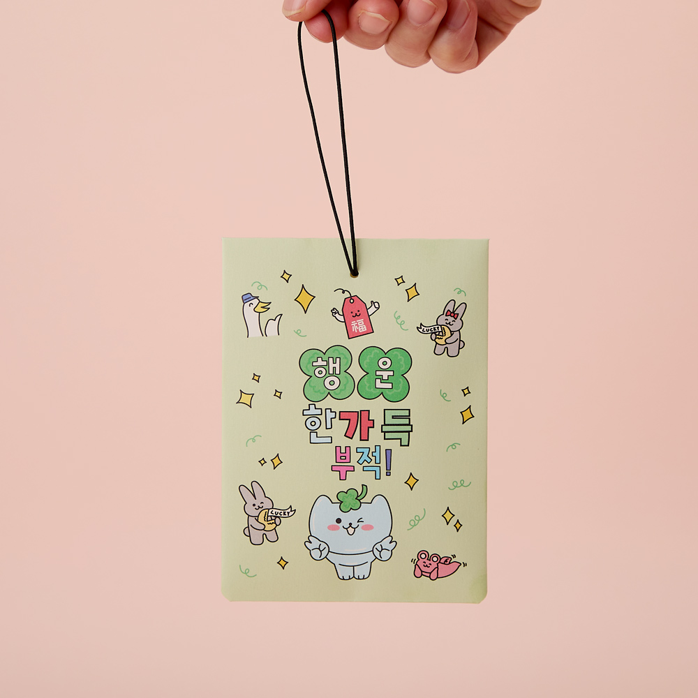 캐릭터 부적 샤쉐 종이 걸이형 차량용방향제