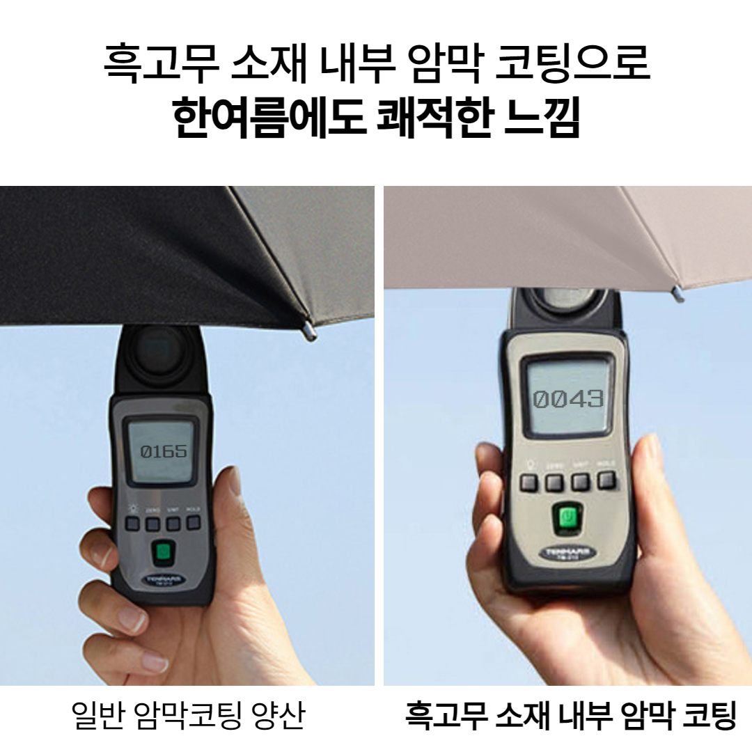 햇살지킴이 암막양산 초경량 휴대용 양우산 미니 3단 우산