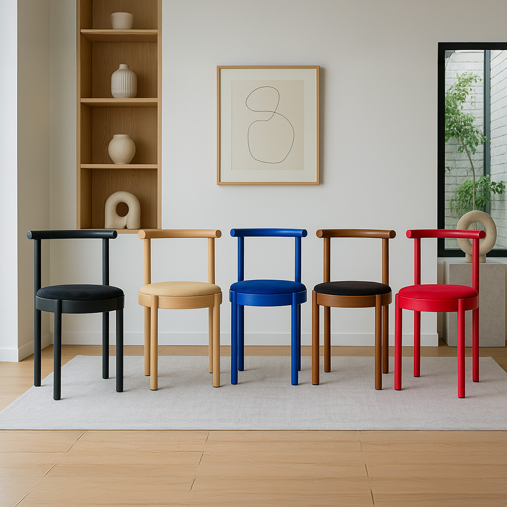 피카소 카페 다니엘엠마체어 인테리어 원목 식탁 주방의자 디자인 패브릭