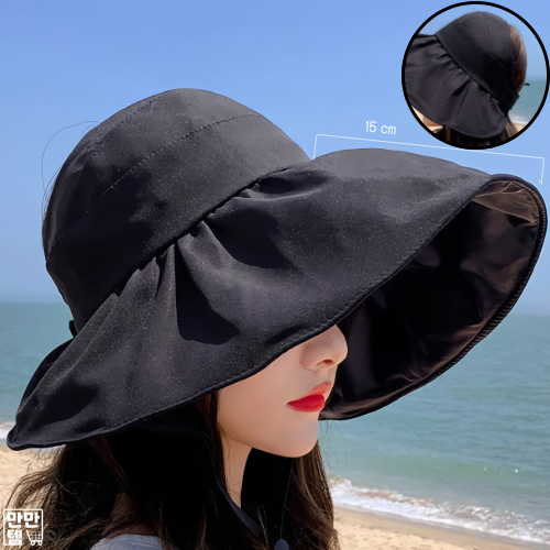 MMT 챙넓은 모자 햇빛 가리개 와이드 썬캡 버킷햇 - 메인 이미지