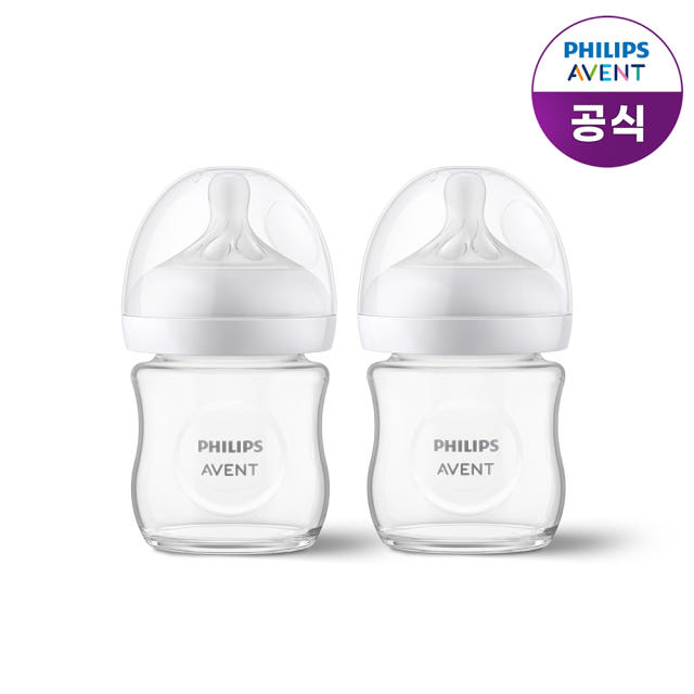 필립스아벤트 아기편한 유리젖병 신생아용 120ml 1P+1P (0m+