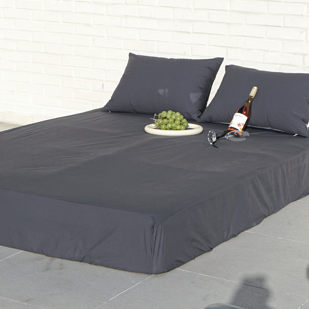 허쉬 60수 고밀도 바이오워싱 순면 매트리스 커버 딥차콜, Q(퀸)