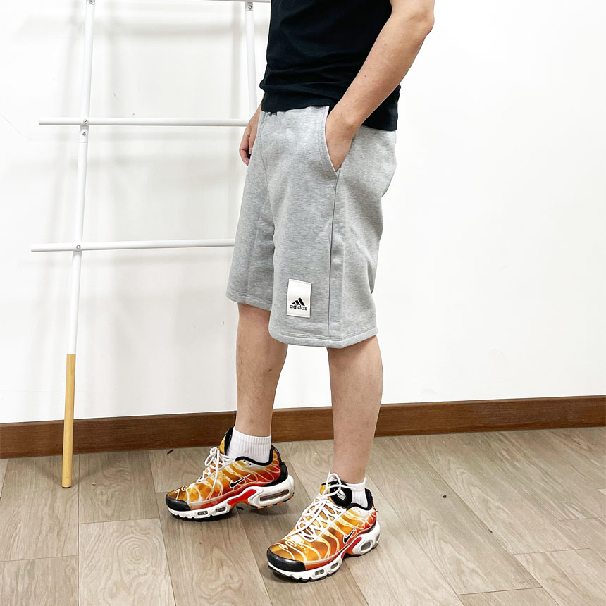 [오늘출발] 아디다스 라운드 플리스 트레이닝 와이드 버뮤다 팬츠 반바지 그레이(IA9359), S - 상세 이미지 2