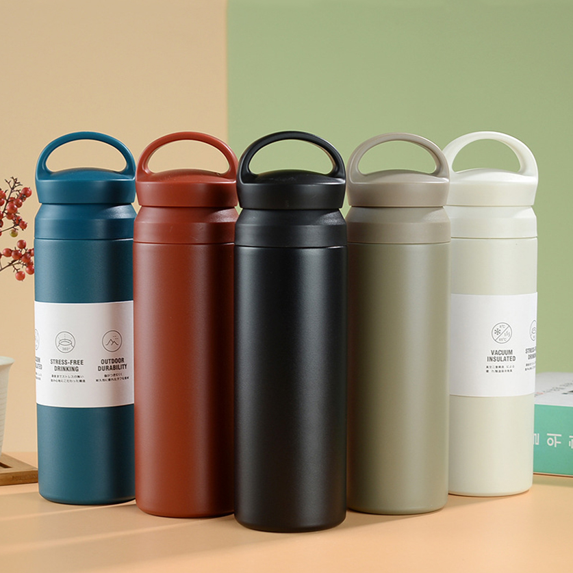 무지 트래블 D 손잡이 텀블러 밀폐 보온 보냉 스텐 물병 물통 500ml 휴대용 여행용 - 상세 이미지 2