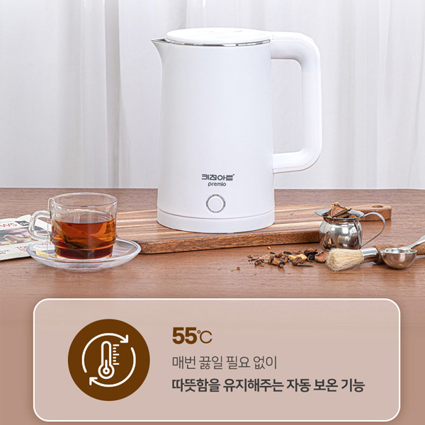 키친아트 스텐304 전기포트 보온 커피포트 무선 전기주전자 1.8L - 상세 이미지 2