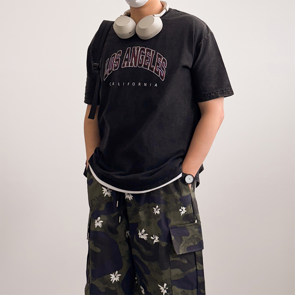 오버핏반팔 피그먼트반팔 남자박스티 - 상세 이미지 3