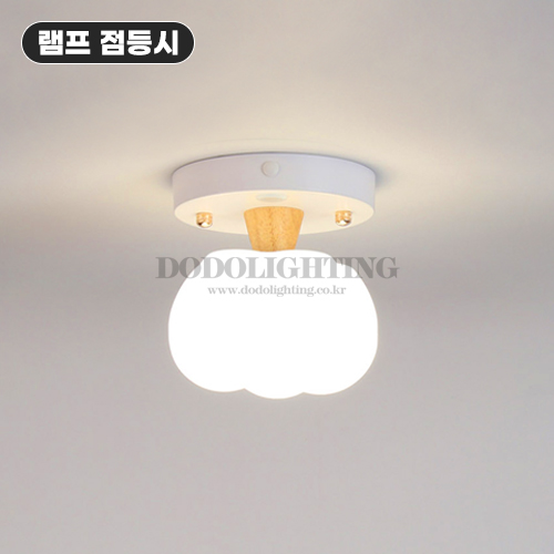 솜사탕 현관센서조명 복도 베란다등 LED직부등 화이트 우드 10W - 상세 이미지 5