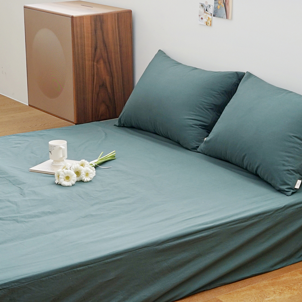 허쉬 60수 고밀도 바이오워싱 순면 매트리스 커버 러쉬 그린, SS(슈퍼싱글)