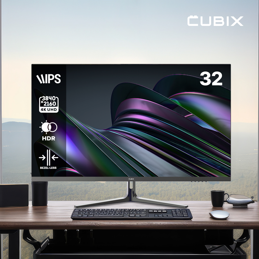 큐빅스 IPS패널 81cm(32인치) 4K UHD 고해상도 게이밍 컴퓨터 모니터 CX320U60 - 상세 이미지 2