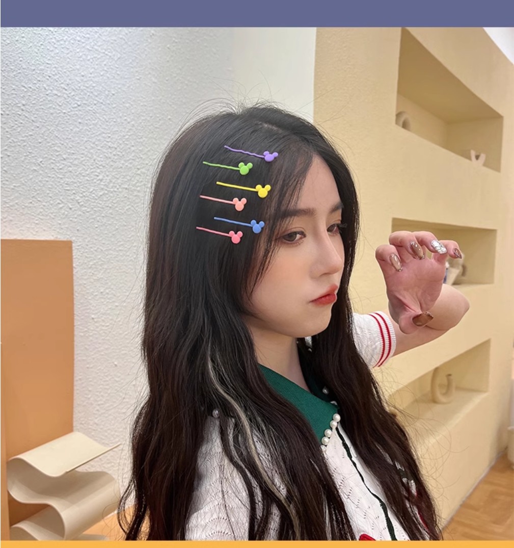 컬러 옆머리 옆머리 일자핀 실핀 - 상세 이미지 5