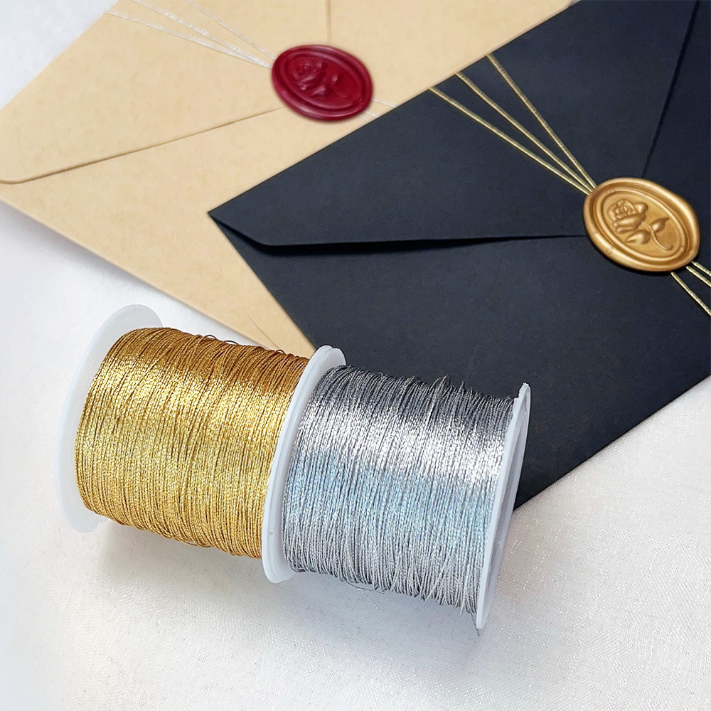 메탈릭사 포장 리본 끈 금사은사 청첩장 봉투 선물포장 리본 실사용 후기 | 효과 있을까? - 대표 이미지