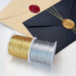 메탈릭사 포장 리본 끈 금사은사 청첩장 봉투 선물포장 리본 실사용 후기 | 효과 있을까? - 상품 이미지 1