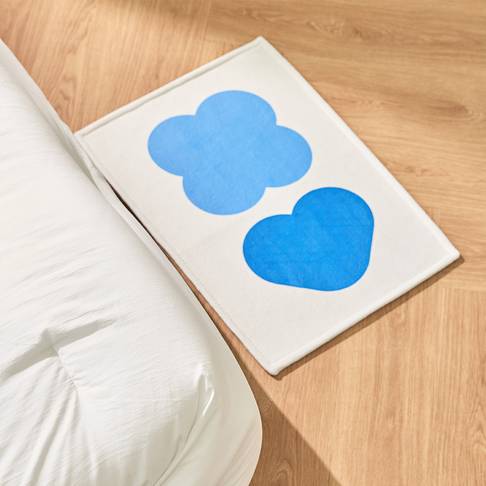 호이데코 모티프 미니러그 방수 먼지없는 워셔블 아이방 소형 카페트 50x70