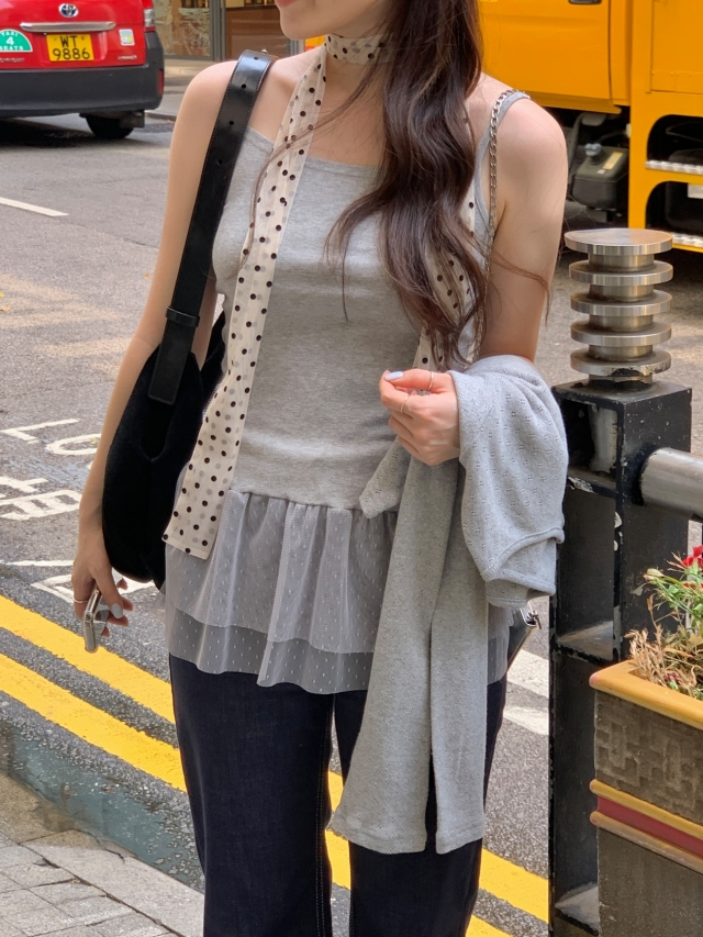 💕URBANE MADE💕 큐피드 펀칭 크롭 아일렛 가디건 세트 (3c) 상세 이미지 207