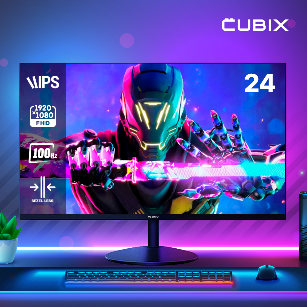 큐빅스 IPS패널 60.5cm(24인치) FHD 100Hz 시력보호 컴퓨터 모니터 CX240F100 - 상세 이미지 2