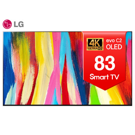 LGTV 올레드evo 210cm(83인치) 4K 울트라HD 스마트TV OLED83C2 수도권 스탠드 설치