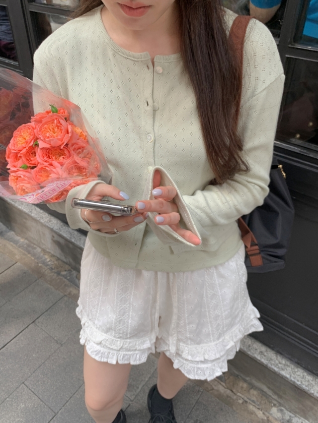 💕URBANE MADE💕 큐피드 펀칭 크롭 아일렛 가디건 세트 (3c) 상세 이미지 109