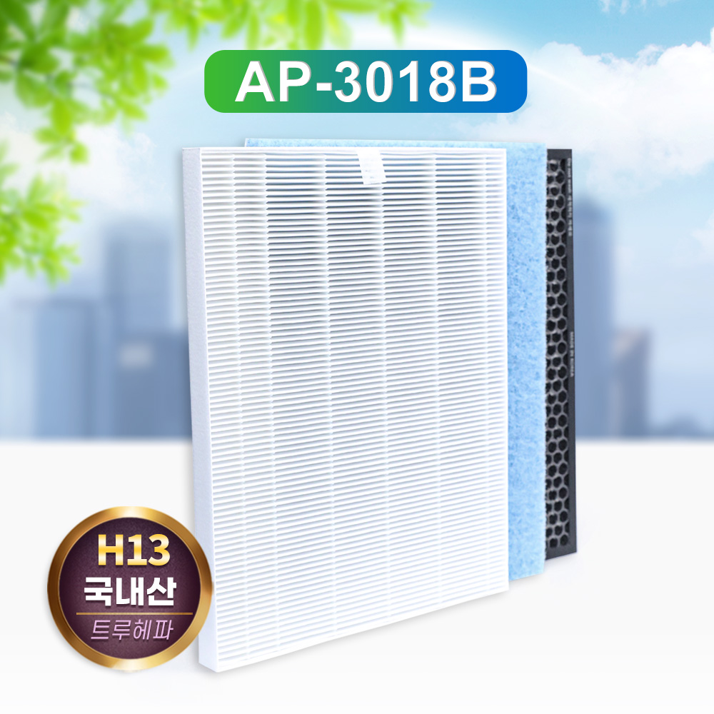 [호환] 코웨이 공기청정기 필터 콰트로 파워 AP-3018B 기본형 2세트 필터왕국 - 상세 이미지 2