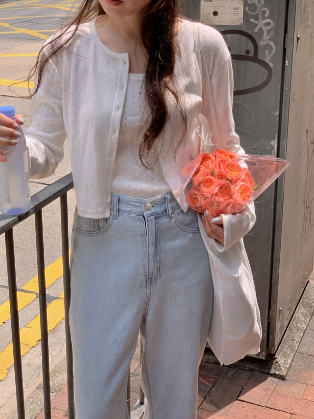 💕URBANE MADE💕 큐피드 펀칭 크롭 아일렛 가디건 세트 (3c) 상세 이미지 49