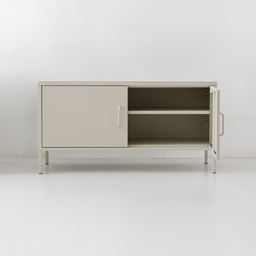 MKB 캐비넷 가로양문 TV스탠드 1150x400x595mm, 다크그레이 1399.2137