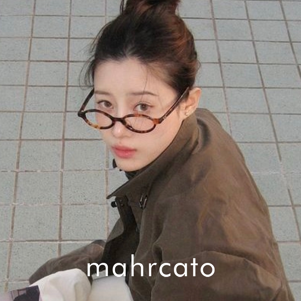 마르카토 안경 사라 호피 블랙 빈티지 타원 오벌 여자 긱시크 얇은 뿔테 컬렉션 이미지 6