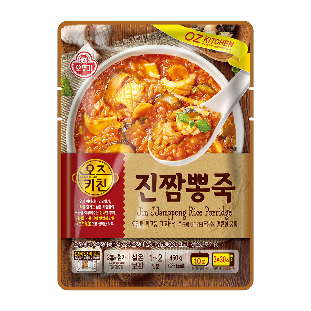 오뚜기 오즈키친 진짬뽕죽 450g