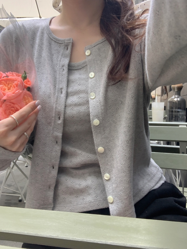 💕URBANE MADE💕 큐피드 펀칭 크롭 아일렛 가디건 세트 (3c) 상세 이미지 174