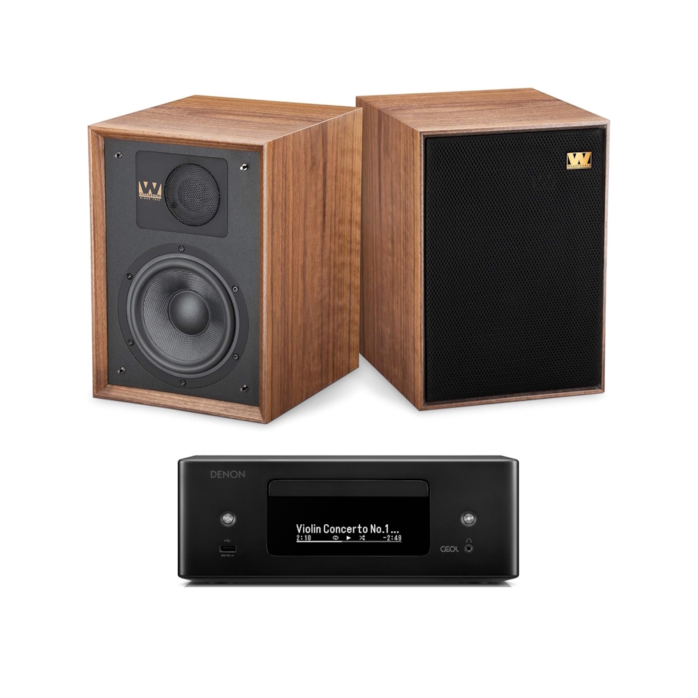 DENON 데논 RCD-N12 CD리시버 + 와피데일 덴톤 85주년 스피커 + 오엘바흐 스피커케이블 - 상품 이미지