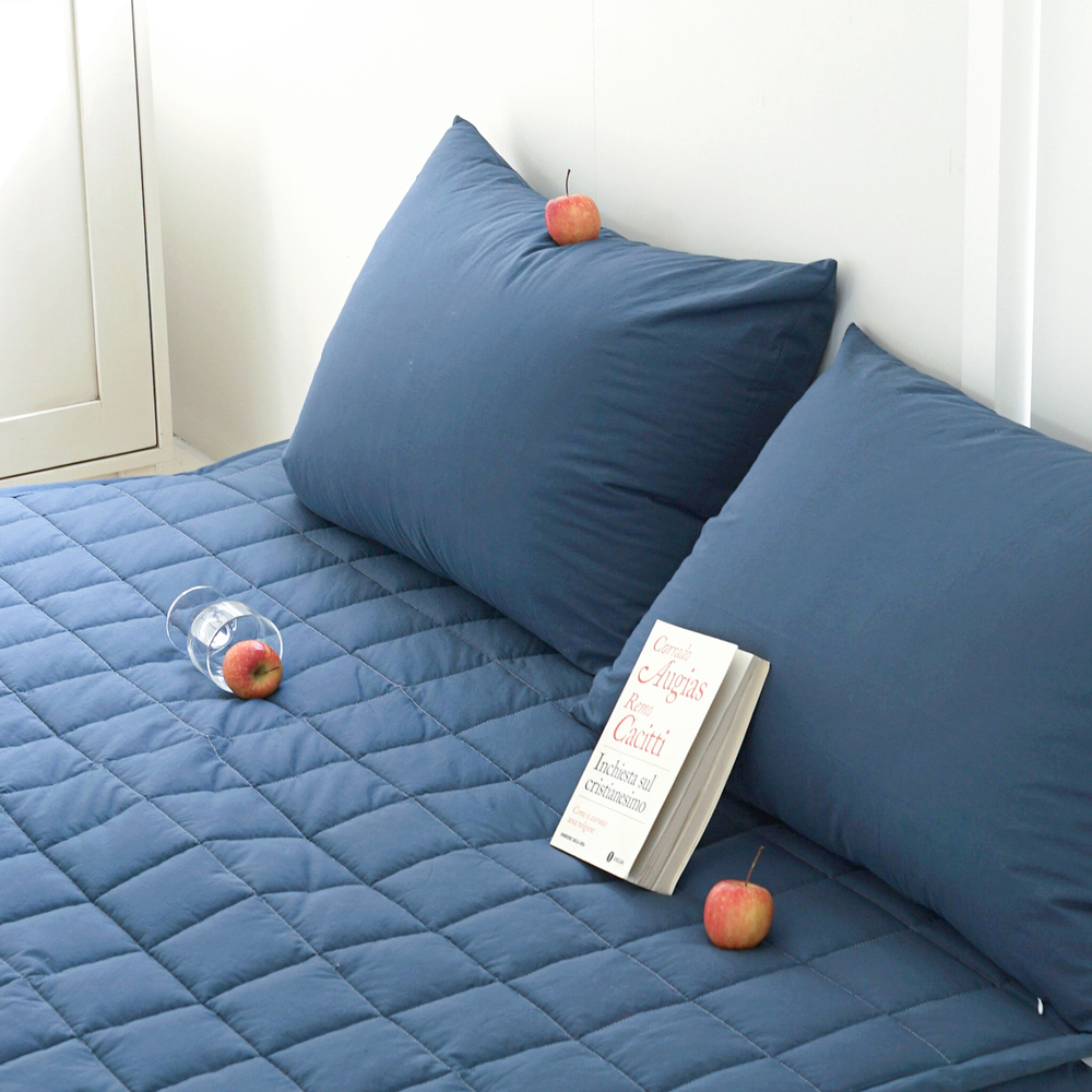 허쉬 60수 고밀도 바이오워싱 순면 베개커버 녹턴 네이비, 40x60cm