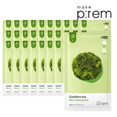 [한달팩] 메이크프렘 컴포트 미 모스 카밍 마스크 30매