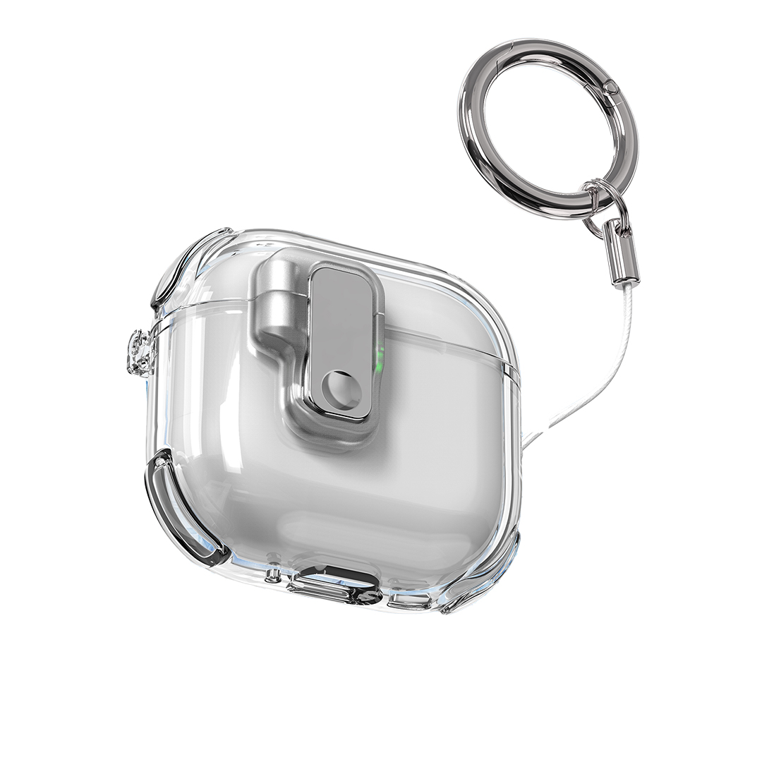 에어팟 4 세대 투명 잠금 케이스 철가루 분실 방지 세트