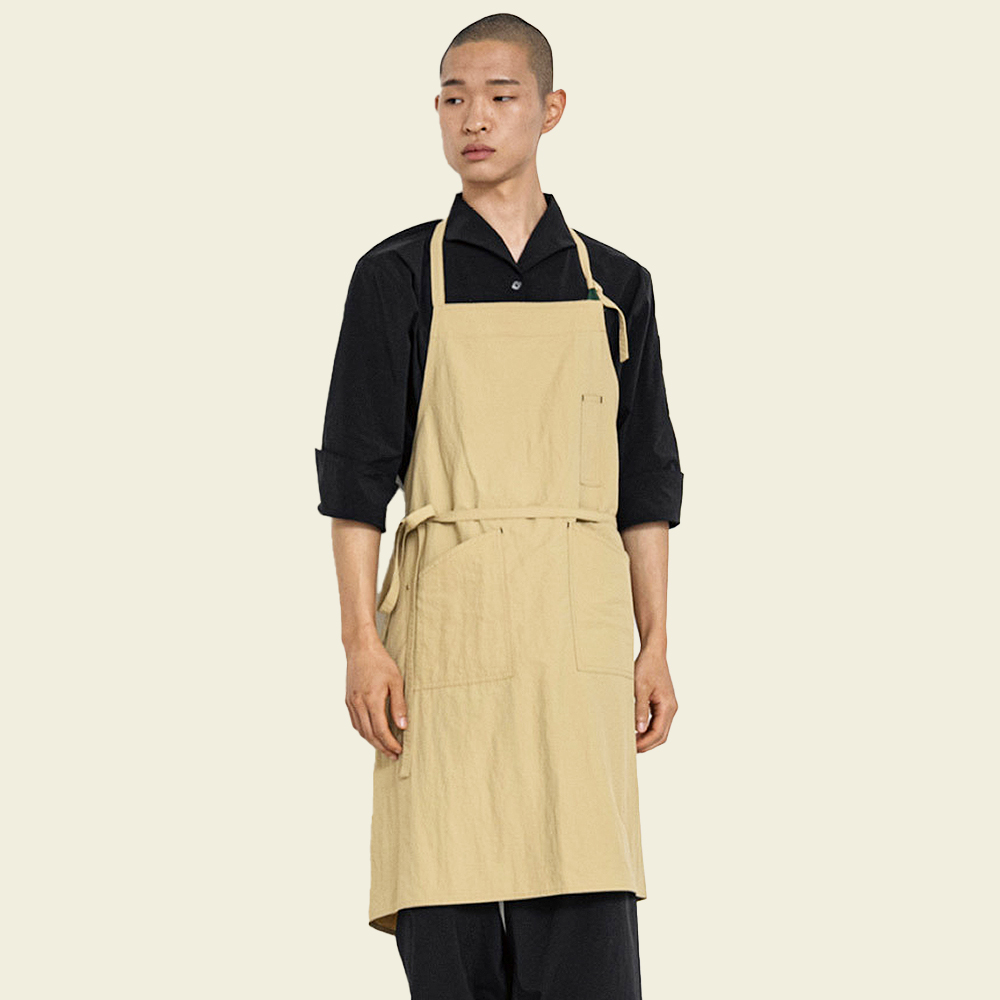 베이지 무브온라이트플로 목걸이형앞치마 서빙 가게 식당 카페 공방 바리스타앞치마 - 상세 이미지 2