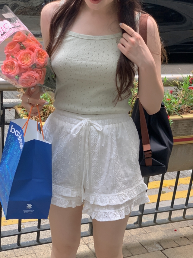 💕URBANE MADE💕 큐피드 펀칭 크롭 아일렛 가디건 세트 (3c) 상세 이미지 124