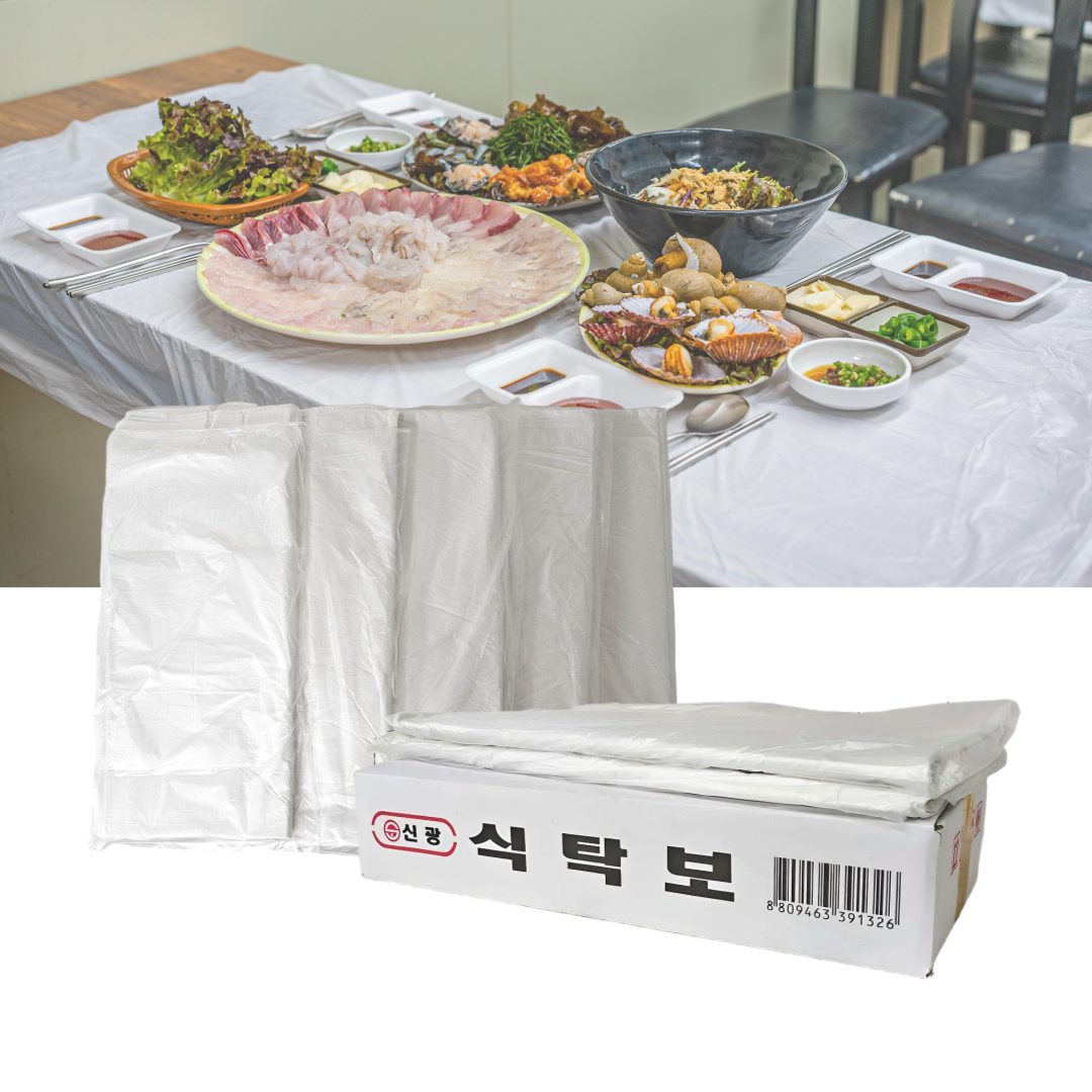 신광 비닐 식탁보 500매 (1326) 일회용 횟집 업소용 잔치상 캠핑
