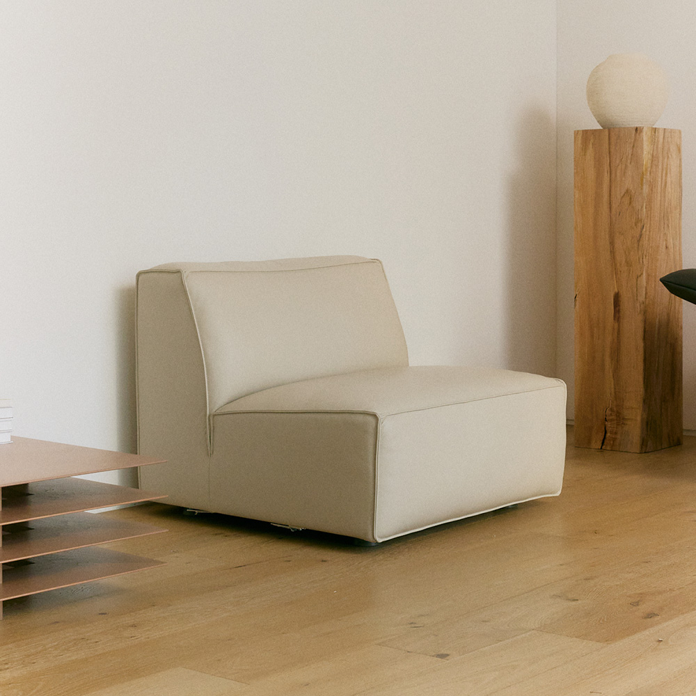 알로소 보눔 1인소파 가죽소파 (풀베이스, 모듈소파, 소프트프리모가죽)