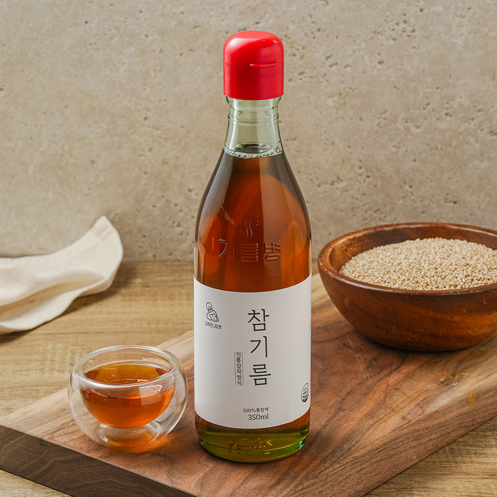 통참깨 저온압착 참기름 김씨언니마켓 350ml, 1개