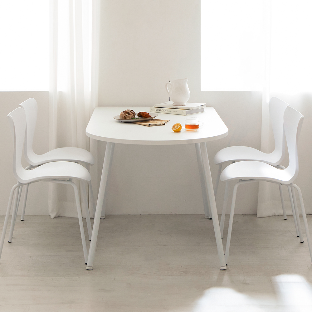 라자가구 메이즈 E0 반타원형 미니 카페 커피 원룸 2인 주방 반원 식탁 테이블 800