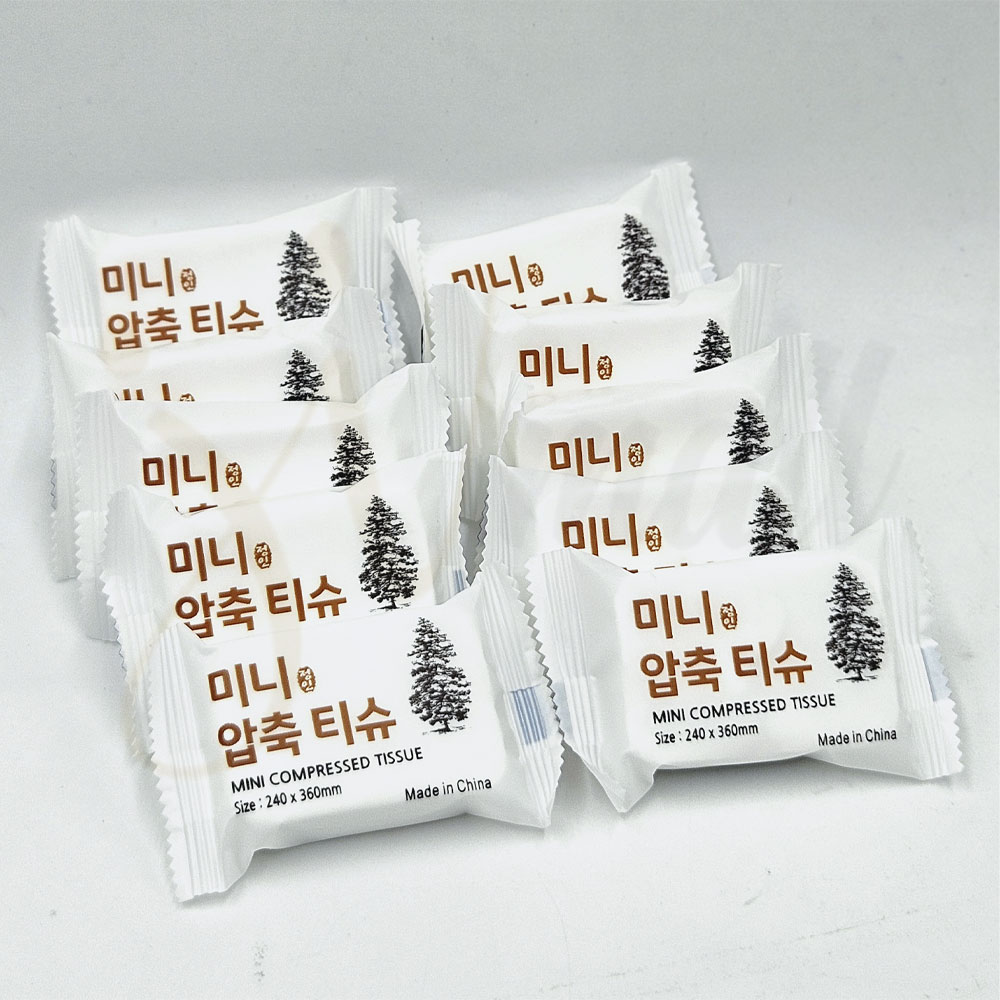 정인 압축티슈 개별포장 휴대용 일회용 동전 코인 티슈 낱개