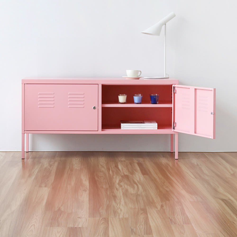 MKB 캐비넷 가로 2칸 TV스탠드 1180600 1180x400x600mm, 솔리드베이지 5880.1758