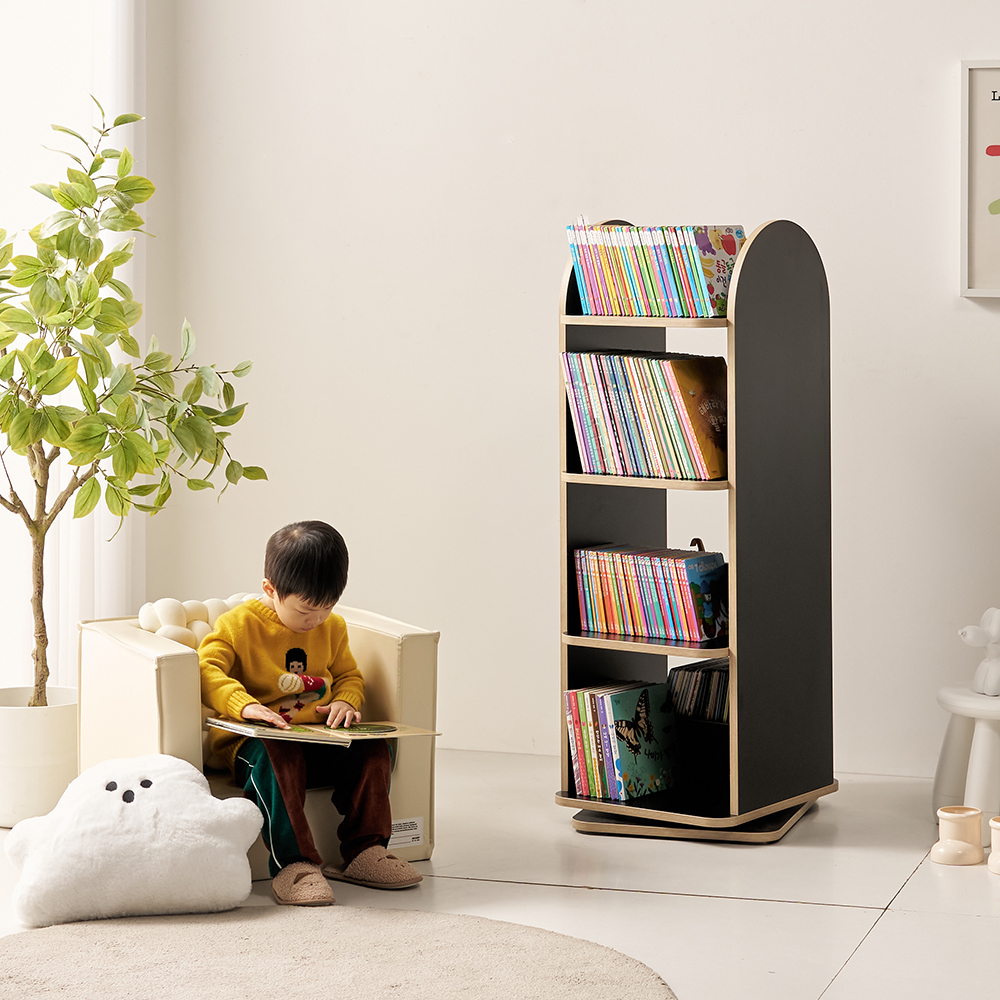 리언 유아 키즈 아이 아기 회전 책장