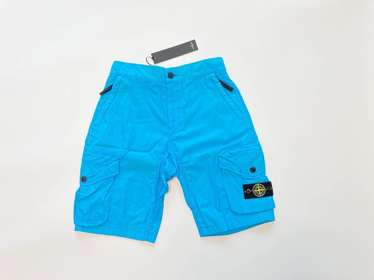 STONE ISLAND JUNIOR 스톤아일랜드 주니어 SUMMER 포켓 패치 숏츠 반바지_콰토즈