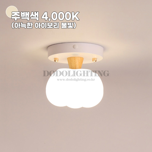 솜사탕 현관센서조명 복도 베란다등 LED직부등 화이트 우드 10W 이미지 6